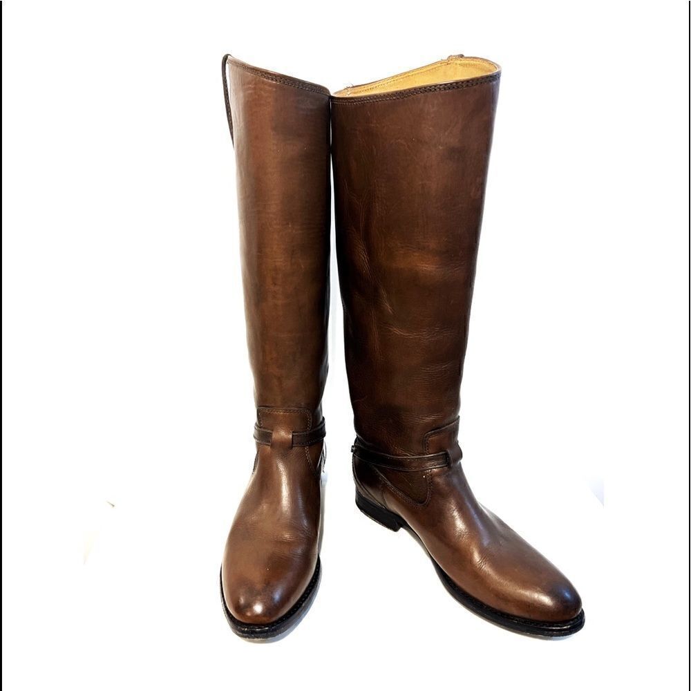 EUC Frye Brown  Lindsay Plate Riding Boots (Size 6) - Picture 2 of 13